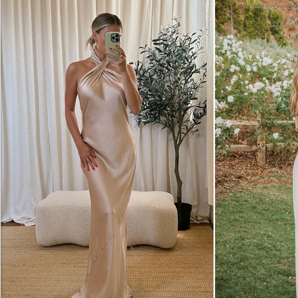 Show Me Your MuMu Champagne Maxi Dress
